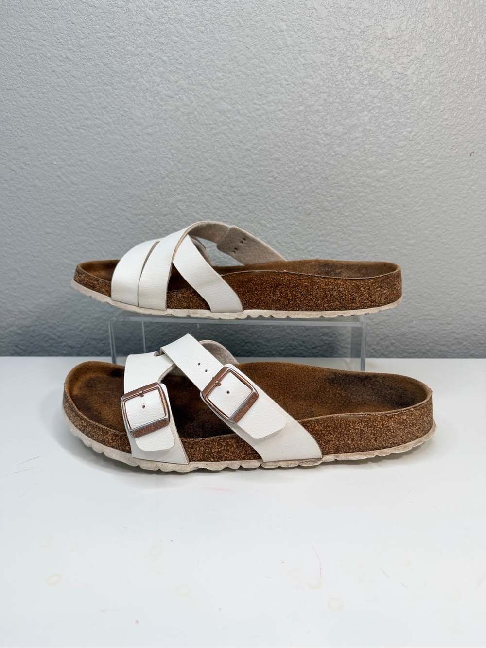 BIRKENSTOCK Yao Balance White Slide Sandals Sz EU 41 US 10